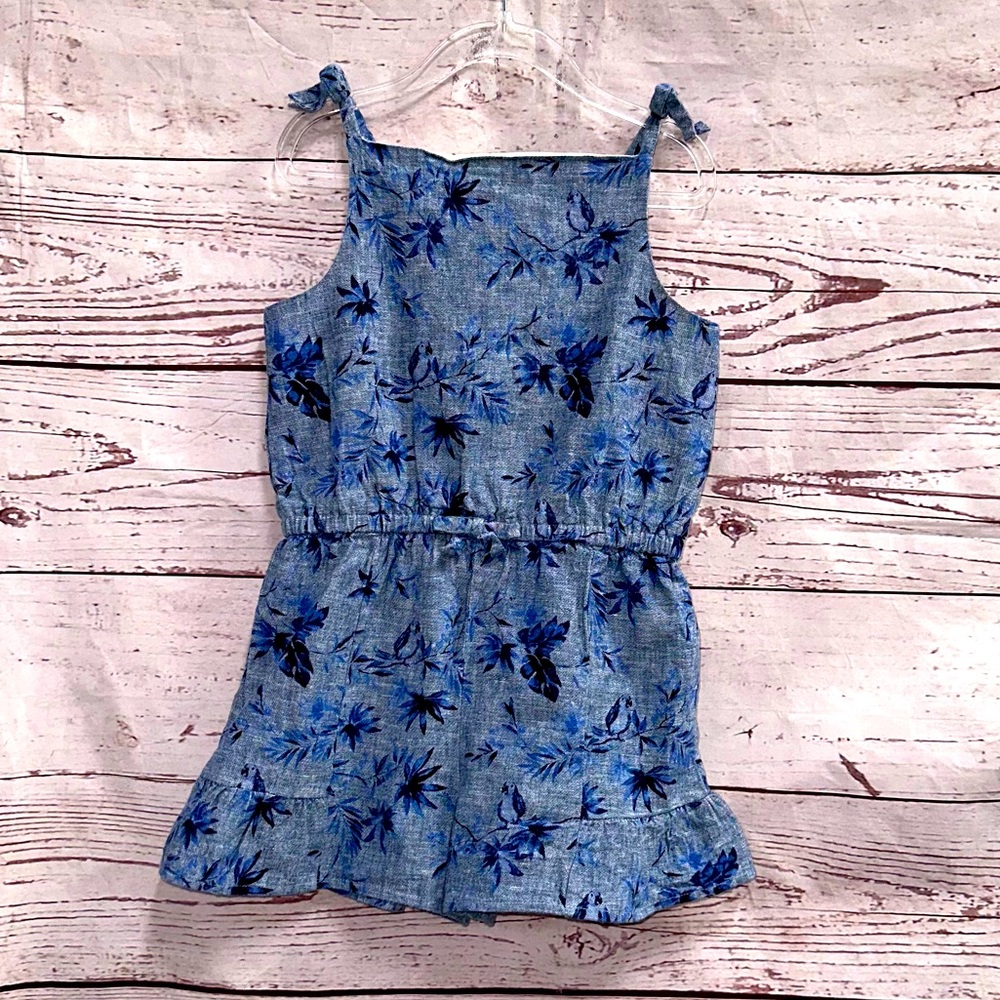 Janie & Jack Blue Floral Romper Size 6